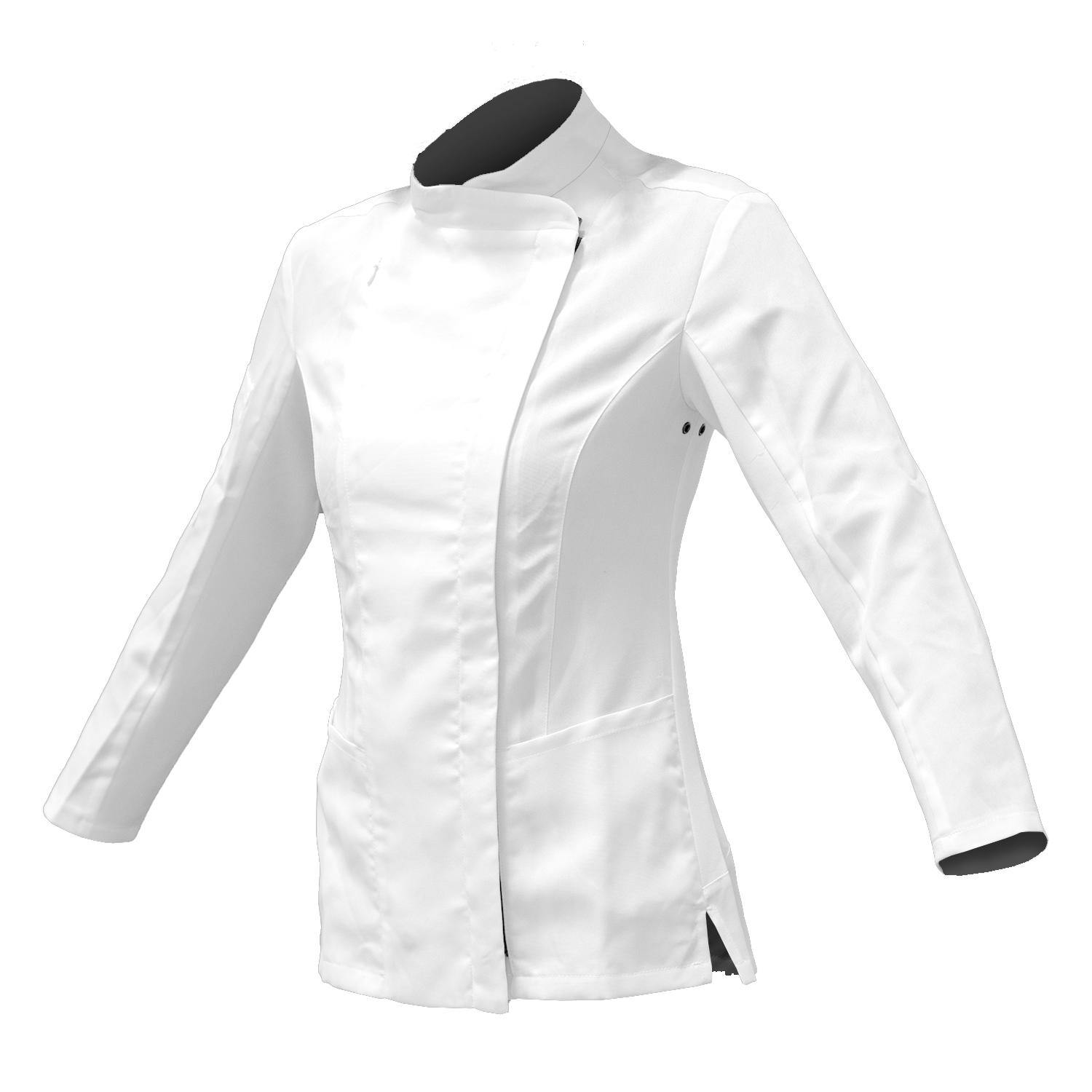 YellowJacket Chefwear Womens Chefwear White Long Sleeve Coat Jacket Ladies Female Chef Wear Uniform