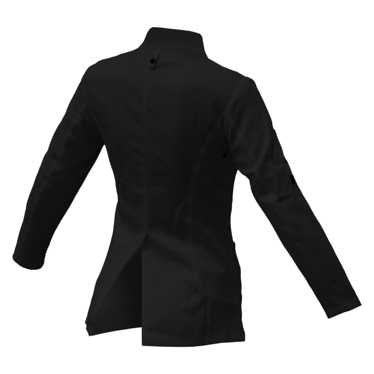 YellowJacket Chefwear Womens Chefwear Black Long Sleeve Coat Jacket Ladies Female Chef Wear Uniform