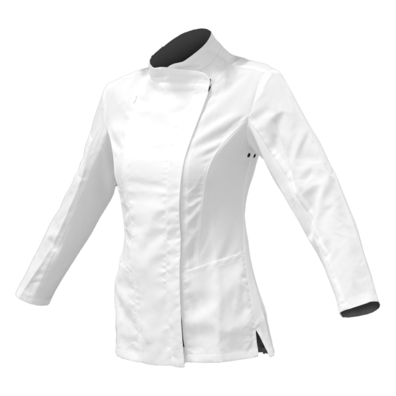 YellowJacket Chefwear White Womens Chefwear Coat Jacket Ladies Female Chef Wear Uniform Back