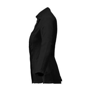 YellowJacket Chefwear Black Long Sleeve Womens Chef Jacket Uniform Side