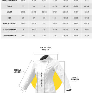 Yellowjacket Chefwear for Women Chef Coat Uniform Size Chart